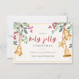 Tarjeta de felicitaciones navideñas de la familia 