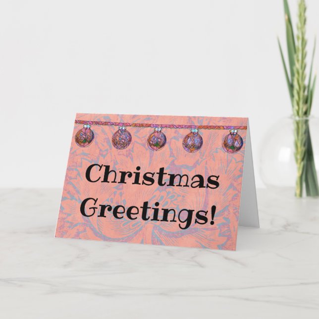 Tarjeta de felicitaciones navideñas para Navidades (Anverso)