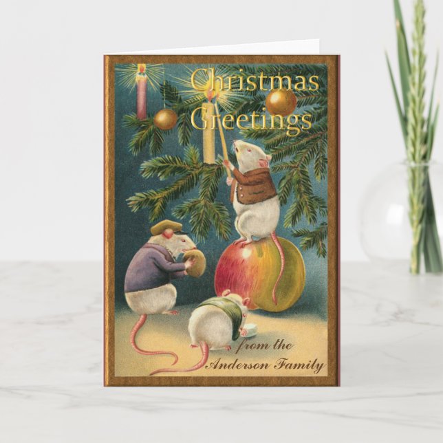Tarjeta de felicitaciones navideñas personalizadas (Anverso)