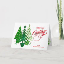 Tarjeta de felicitaciones navideñas personalizadas