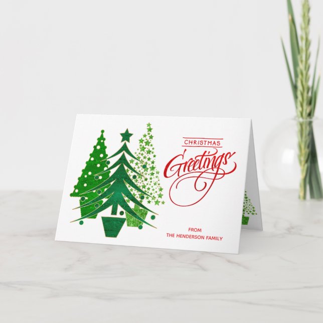 Tarjeta de felicitaciones navideñas personalizadas (Anverso)
