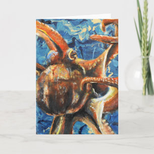 Tarjeta de felicitaciones Octopus