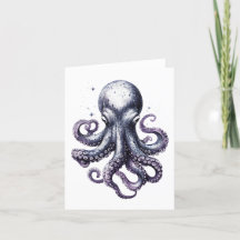 Tarjeta de felicitaciones Octopus de Ocean Life