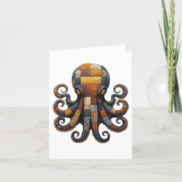 Tarjeta de felicitaciones Octopus de Patchwork