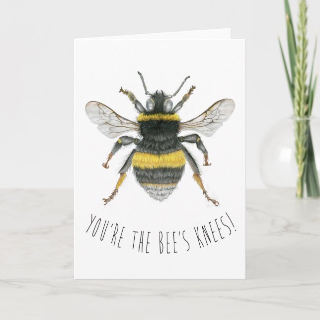 Tarjeta de felicitaciones para abejas - eres las r (Anverso)