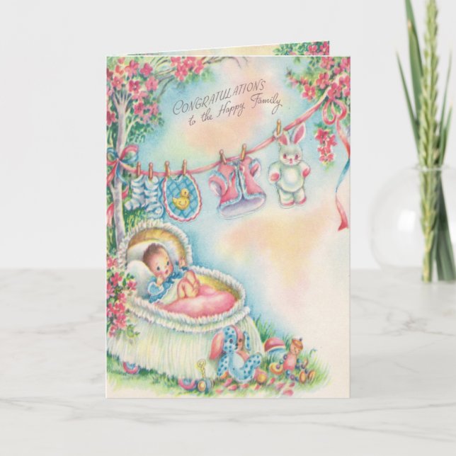 Tarjeta de felicitaciones para bebés ventilado de  (Anverso)