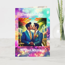 Tarjeta de felicitaciones para Boda gay