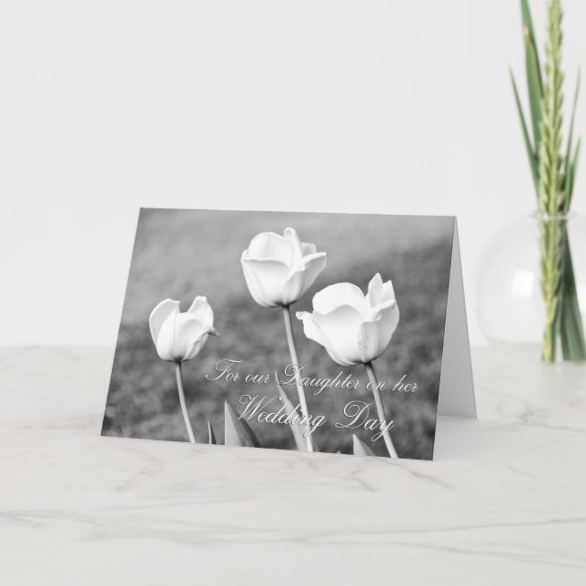Tarjeta de felicitaciones para Bodas de Tulips Dau (Anverso)