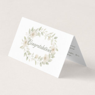 Tarjeta de felicitaciones para Bodas florales de m