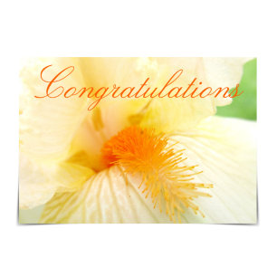 Tarjeta de felicitaciones para Bodas Iris con barb
