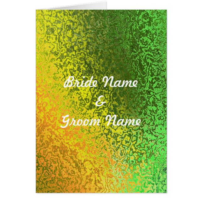 Tarjeta de felicitaciones para Bodas verdes y amar (Frente)