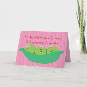 Tarjeta de felicitaciones para Chicas de Recién na