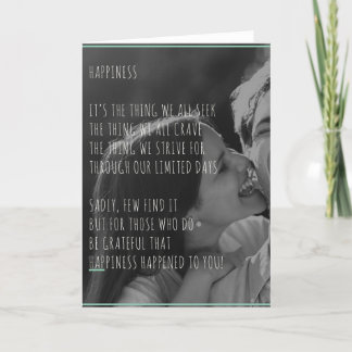 Tarjeta de felicitaciones para compromiso, boda o 