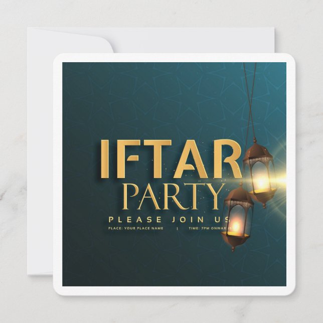 Tarjeta de felicitaciones para el clásico Eid Muba (Anverso)