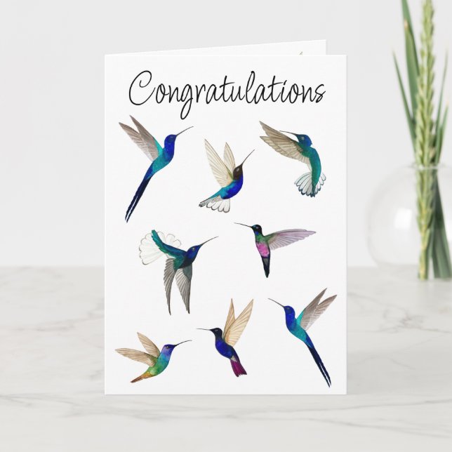 Tarjeta de felicitaciones para Hummingbirds Tropic (Anverso)