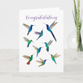 Tarjeta de felicitaciones para Hummingbirds Tropic