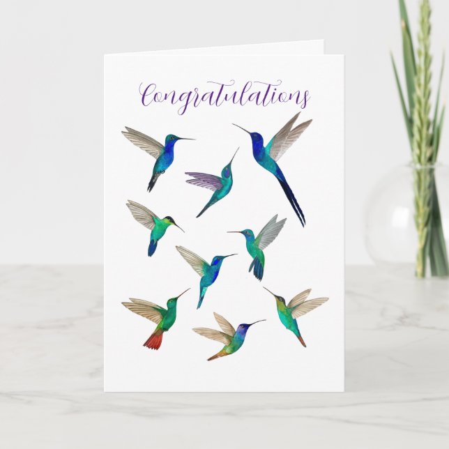 Tarjeta de felicitaciones para Hummingbirds Tropic (Anverso)