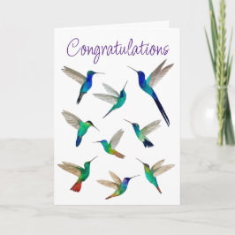 Tarjeta de felicitaciones para Hummingbirds Tropic