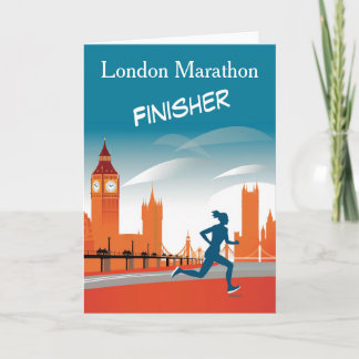 Tarjeta de felicitaciones para la maratón de Londr