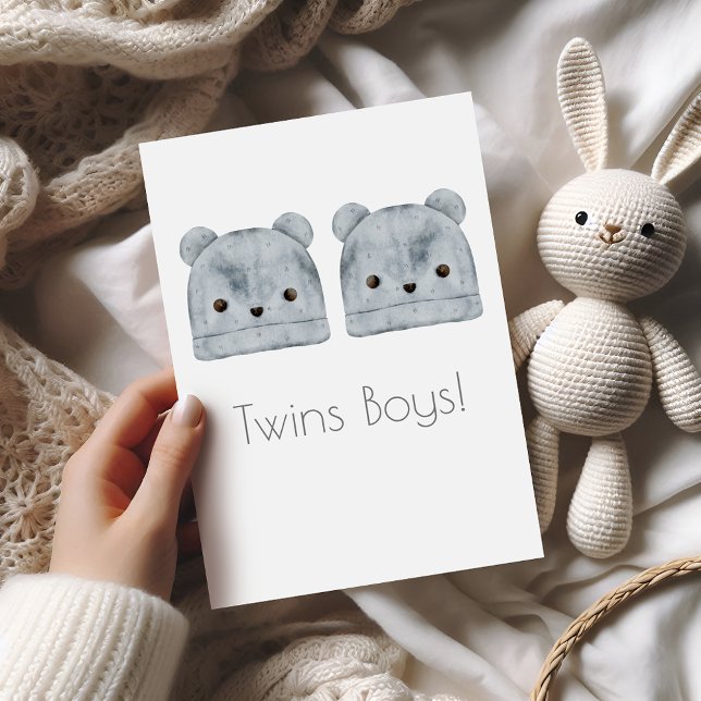 Tarjeta de felicitaciones para niños gemelos Boho  (Subido por el creador)