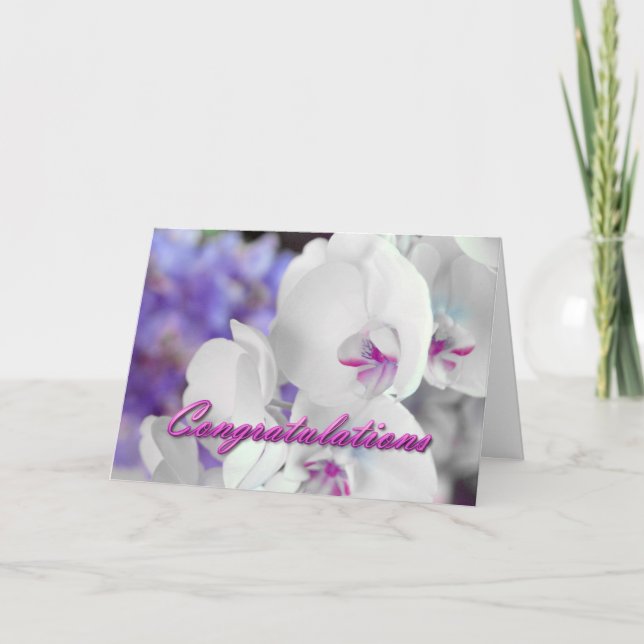 Tarjeta de felicitaciones para Orquídea Blanca (Anverso)