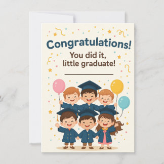 Tarjeta de Felicitaciones para Pequeño Graduado 