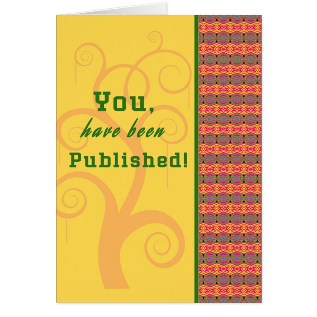 Tarjeta de felicitaciones para primer libro public (Frente)