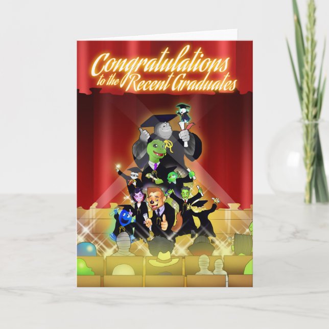Tarjeta de felicitaciones para recién graduados (s (Anverso)