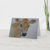 Tarjeta de felicitaciones para vacas de Jersey