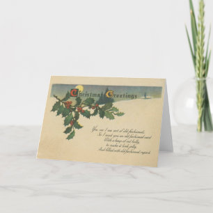Tarjeta de felicitaciones pasada de moda del