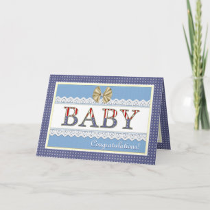 Tarjeta de felicitaciones patrióticas de Baby Boy