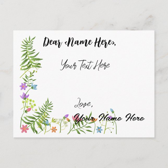 Tarjeta de Felicitaciones Personalizada para Todo  (Anverso)