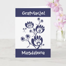 Tarjeta de felicitaciones polacas