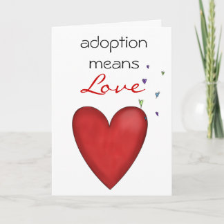 tarjeta de felicitaciones por adopción