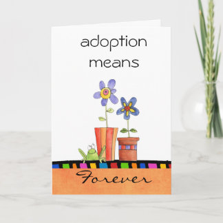 tarjeta de felicitaciones por adopción