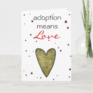 tarjeta de felicitaciones por adopción