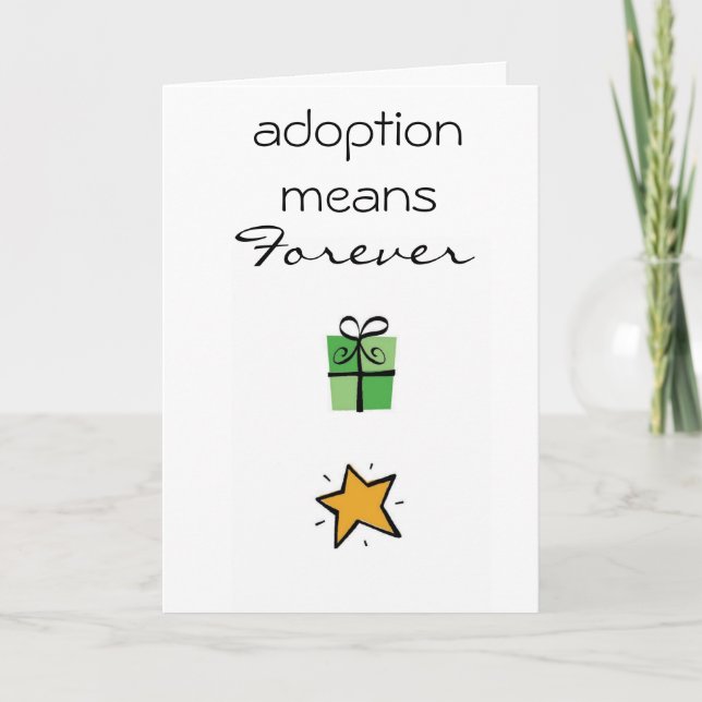 tarjeta de felicitaciones por adopción (Anverso)