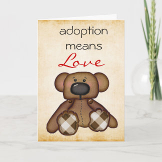tarjeta de felicitaciones por adopción