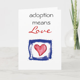 tarjeta de felicitaciones por adopción