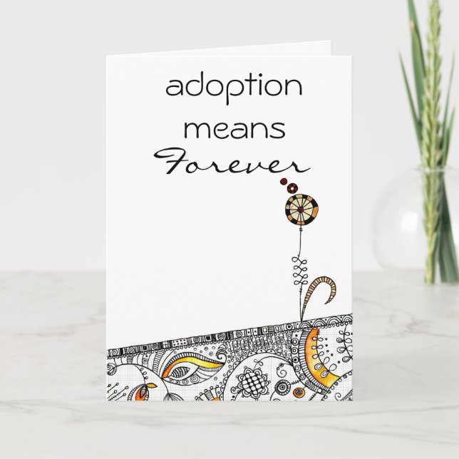 tarjeta de felicitaciones por adopción (Anverso)