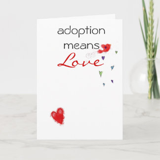 tarjeta de felicitaciones por adopción