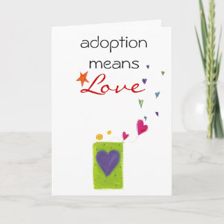 tarjeta de felicitaciones por adopción