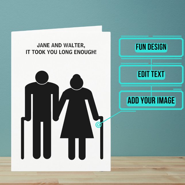 Tarjeta de felicitaciones por compromiso para pare (Send your love and congratulations with a modern and unique twist.)