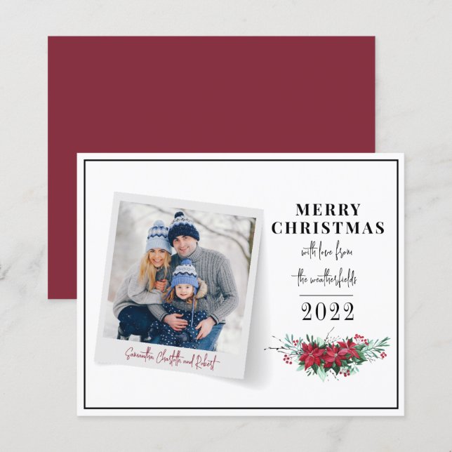 Tarjeta de felicitaciones por foto de familia de N (Anverso / Reverso)