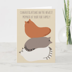 Tarjeta de Felicitaciones por Gato Nuevo para Dueñ