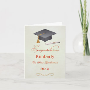 Tarjeta de felicitaciones por graduación de Morter