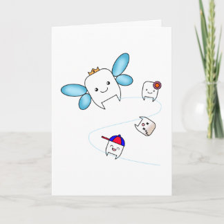 Tarjeta de felicitaciones por hadas dentarias