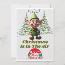 Tarjeta de felicitaciones por Navidad de ELF Merry