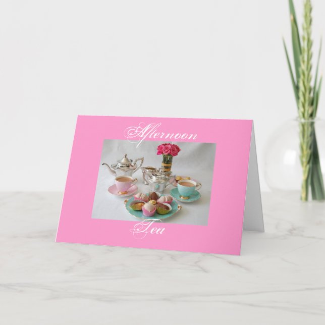 Tarjeta de felicitaciones por té por la tarde (Anverso)