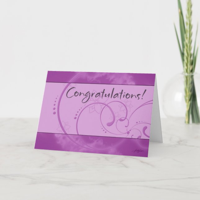 Tarjeta de felicitaciones (púrpura) (Anverso)